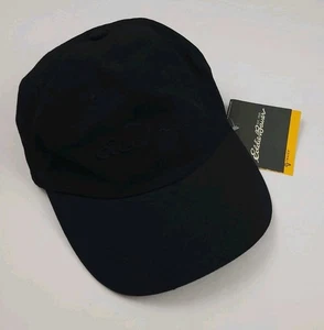 Eddie Bauer Black Nylon Embroidered Hat Travex Exploration Cap New Nwt Outdoor  - Picture 1 of 6