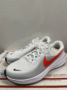 Nike Revolution 8 Wide ‘White Bright Crimson’ HQ1996 100 Size 12 - Picture 1 of 8