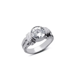 Anillo de compromiso solitario halo platino diamante natural redondo 2,02 quilates F SI2 - Imagen 1 de 4