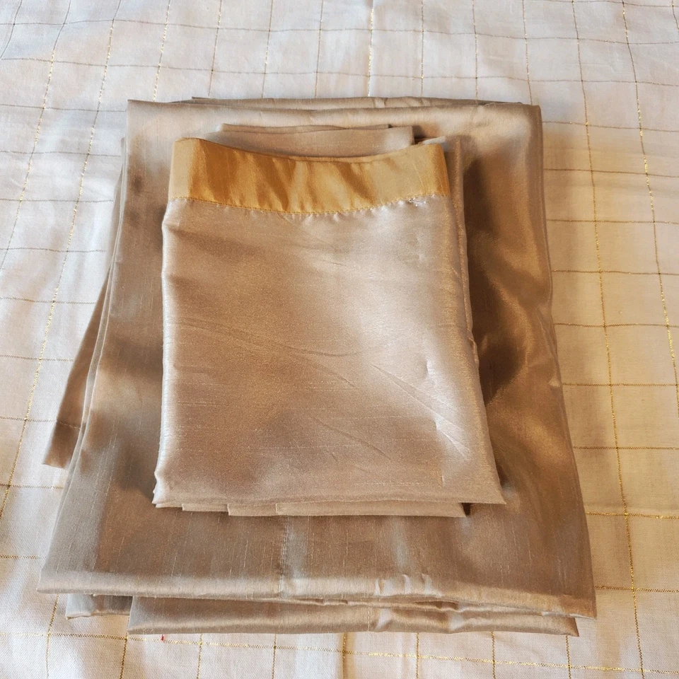 Juego de Cortinas Martha Stewart Beige/Topo 2 Paneles, 2 Cenefas, 82 x 50  Foto 1 de 4