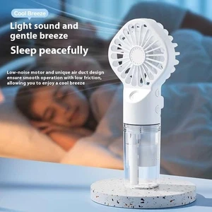 New Handheld Mini Fan USB Rechargeable Portable Spray Humidifier Cooling Fan _yy - Photo 1/14
