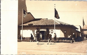 RPPC Postcard First Aid Station Red Cross?  Pacific International Expo 1935 - Picture 1 of 3