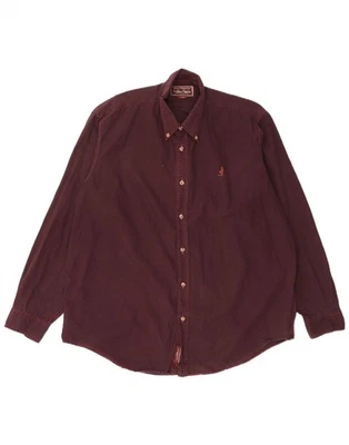 MARLBORO CLASSICS Mens Shirt Large Burgundy CP04 - Image 1 of 3