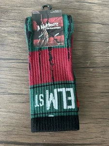 A Nightmare On Elm Street Freddy Krueger Socks Size 6-12 Adult - Picture 1 of 3
