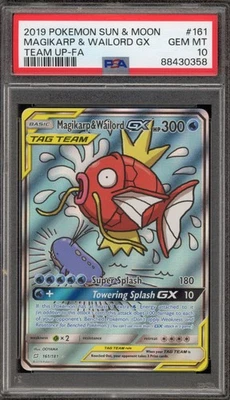 Pokemon Magikarp & Wailord GX Team Up Alternate Art #161 PSA 10 Gem Mint - Image 1 of 2
