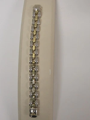 Designer LAGOS Sterling Silver 18K 12mm High Bar Link Bracelet Foto 1 de 4