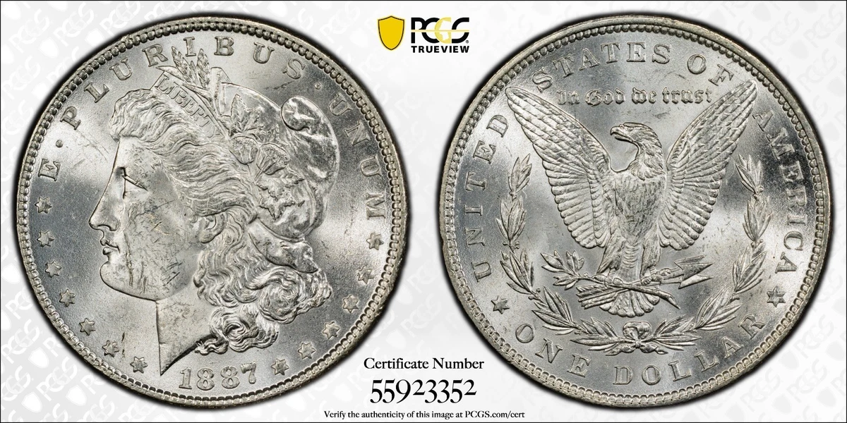 MS 62 Graded 1887 Year Morgan US Dollars (1878-1921) for sale | eBay