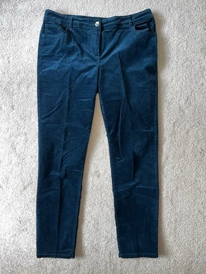 PANTS - Chico's - Dark Turquoise Blue - Velvet - Casual / Dress - Sz 2 (12) - Image 1 of 4
