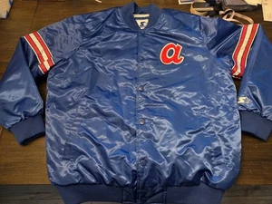 Atlanta Braves Starter Jacket Bomber Jacket Full Snap MLB Bomber XXL ⚾️🔥 - Picture 1 of 11