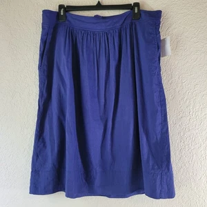 Eileen Fisher Women's Midi Skirt Linen Viscose Royal Blue Size Large 2 pockets - Picture 1 of 13