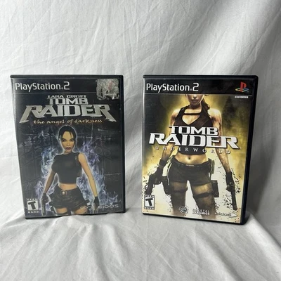 Лот товаров Tomb Raider Underworld и Tomb Raider Angel Of Darkness PS2 - Изображение 1 из 4