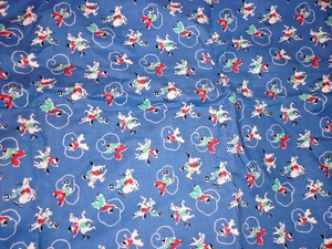 1/2 yard Lasso Cowboys Fabric & Nostalgia Quilters Remnant Ducks 43x14" Lot of 2 - Picture 1 of 5