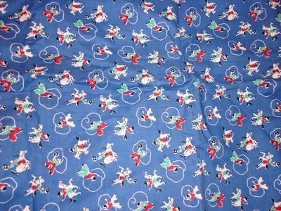 1/2 yard Lasso Cowboys Fabric & Nostalgia Quilters Remnant Ducks 43x14" Lot of 2 - Image 1 of 4