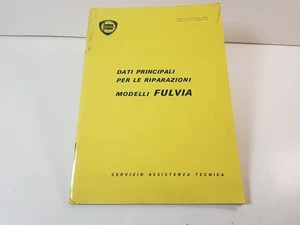 Manuale officina Lancia Fulvia Coupè HF Sport Berlin dati principali riparazioni - Foto 1 di 24