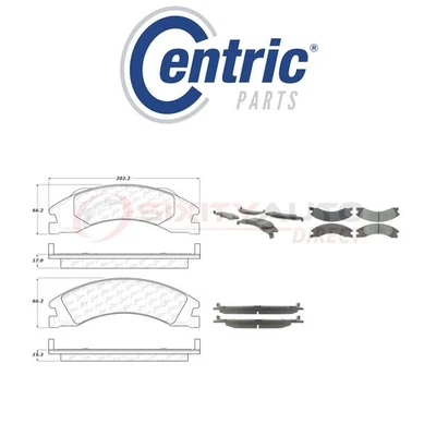 Centric Semi Metallic Brake Pads w Shim for 2008-2011 Ford E-150 4.6L 5.4L tw Foto 1 de 4