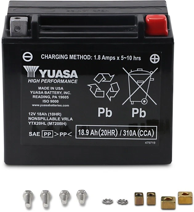 Yuasa High Performance Maintenance Free Battery YTX20HL Buell/Harley Davidson Foto 1 de 1