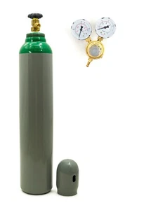 Bottiglia gas + riduttore puro 4,8 argon (100%) gas di saldatura 8 litri TIG MIG 150 bar - Foto 1 di 8