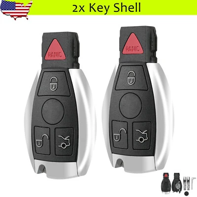 2 Для MERCEDES BENZ GLK GL C CL E S SL ML Smart дистанционный брелок ключ оболочка чехол лезвие - Изображение 1 из 4