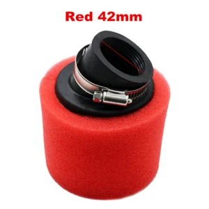 Red Foam 42mm Air Filter For 50cc-250cc ATV Dirt Pit Bike Go Kart TaoTao Kandi - Picture 1 of 7