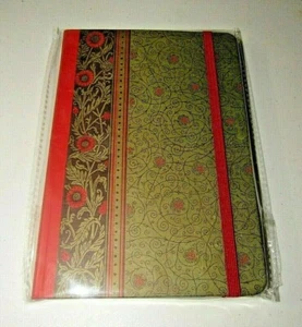RETRO VICTORIAN STYLE RED DAISIES, GREEN VINES & IVY HARDCOVER SMALL JOURNAL - Picture 1 of 7