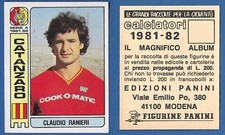 1981/82 PANINI FOOTBALLERS FIGURE - NEW/NEW N.80 RANIERI - CATANZARO