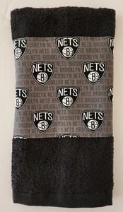 BROOKLYN NETS GOLF TOWEL 11” X 18”  W/ HOOK AND GROMMET - FREE SHIPPING - Picture 1 of 2