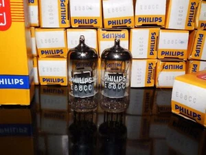 E88CC 6922 NOS NIB Matched Pair Philips Heerlen Holland Premium ECC88 6DJ8 - Picture 1 of 5