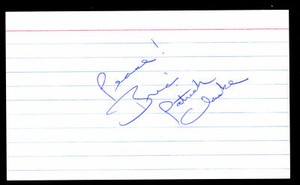 Brian Patrick Clarke signed autograph 3x5 index card Actor Eight is Enough R106