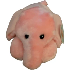 Vintage Años 70 Kiddie Kingdom Peluche Elefante Rosa Precioso Sonajero Mascota con Etiquetas Corea - Imagen 1 de 16