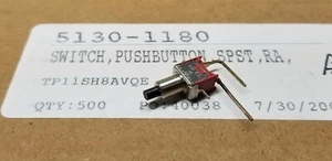 C&K Pushbutton Switch TP11SH8AVQE SPST RA-NO (120VAC 28VDC) - qty 5 - **New** - Picture 1 of 4