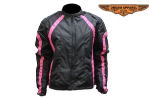Light Weight Textile Women's Black Fashion & Motorcycle Jacket W/ Air Vents - Picture 1 of 6