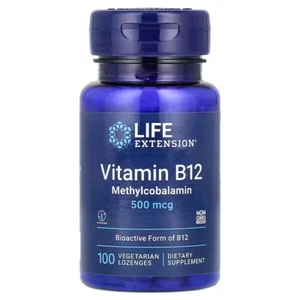 Vitamin B12, Methylcobalamin, 500 mcg, 100 Vegetarian Lozenges EXP:12/2025 - Picture 1 of 2