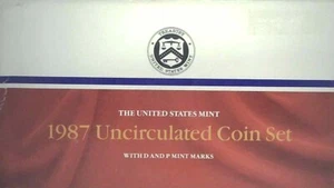 1987-P-D US Mint Set 10 Coins 22scr0412-8 - Picture 1 of 8