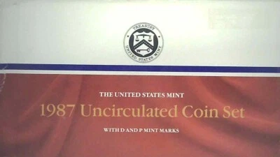 1987-P-D US Mint Set 10 Coins 22scr0412-8 - Image 1 of 4