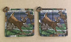 New Set Of 2 Kitchen Camper Or Cabin White Tail Deer Hand Crafted  Pot Holders