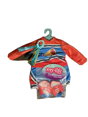 My Life As Red & Blue Cheerleader Outfit Fashion Set para Bonecas 18” NOVO - Imagem 1 de 2