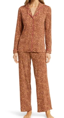 Pijama Nordstrom Moonlight Eco Tejido Tostado Tormenta de Arena Manchas Leopardo Mediano M Foto 1 de 4