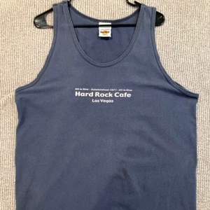 Camiseta sin mangas vintage Hard Rock Las Vegas azul marino - Imagen 1 de 7