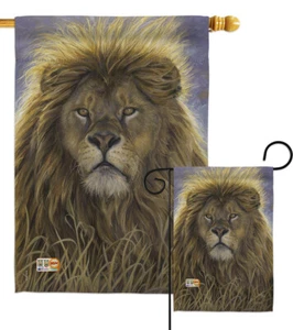 Lion Wildlife Animal Panthera Leo King Garden House Yard Flag - Picture 1 of 13