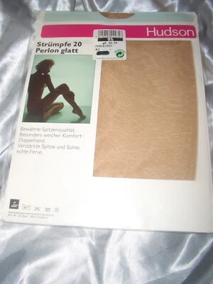 Hudson echte glatte Perlonstrümpfe Nylonstrümpfe Gr. 9,5 PERLE 20 den Nylons OVP - Bild 1 von 2