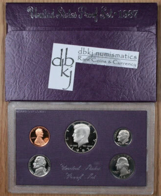 1987 S US Mint Proof Set - OGP - Image 1 of 3