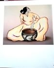 Rcgorman Print Woman W Tulip Bowl Navjonative American Art  11X 95