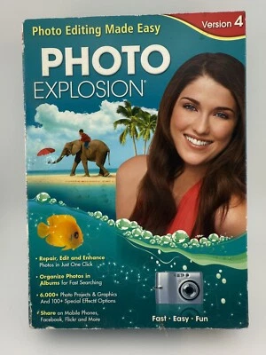 Photo Explosion Deluxe Windows Photo Editing Version 4 - Canon Sony Nikon Camera - Image 1 of 4