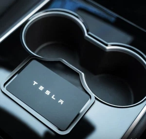 Tesla Model 3 Y Key Card Stopper Frame Cover on Control Dash Cup Holder Trim - Picture 1 of 6