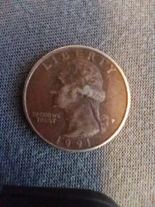 Copper Quarter error - Picture 1 of 2