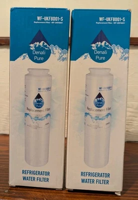 New 2-pack Denali Pure Refrigerator Water Filter WF-UKF8001-S Lot - Image 1 of 2