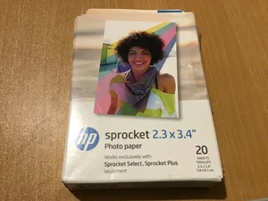 Papier fotograficzny HP 2,3 x 3,4 cala (20 arkuszy) kompatybilny z drukarką Sprocket Plus / Select - Zdjęcie 1 z 1