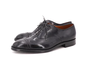 $934 | ALDEN 10.5 E PERF TIP BALMORAL CAP TOE OXFORD BLACK SHELL CORDOVAN - Picture 1 of 14