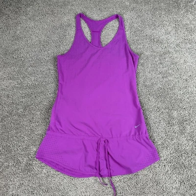 Vestido sin mangas Nike Dri-FIT para correr para mujer pequeño púrpura espalda deportiva Foto 1 de 4
