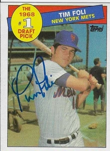 Tim Foli New York Mets Personally Autographed Card - Picture 1 of 1